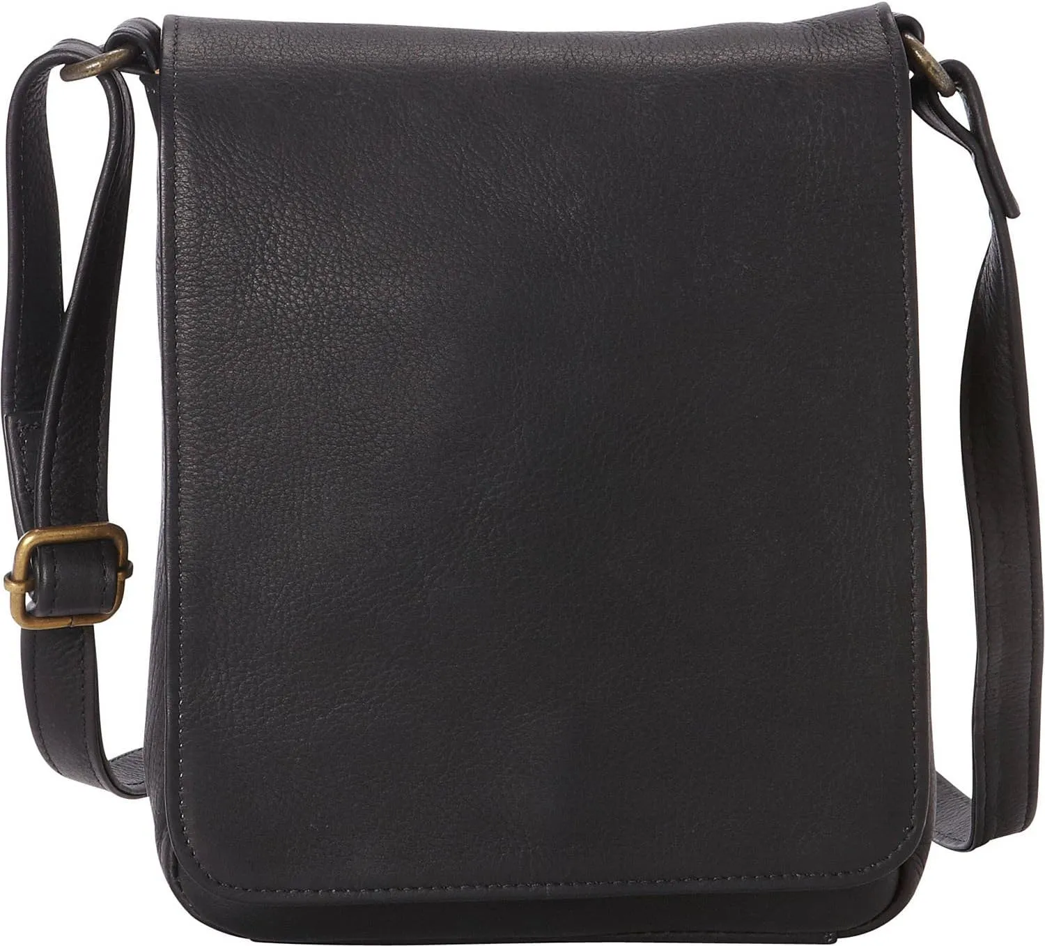 Le Donne Genuine Colombian Full-Grain Leather Capella Flapover Shoulder Bag with Magnetic Closure