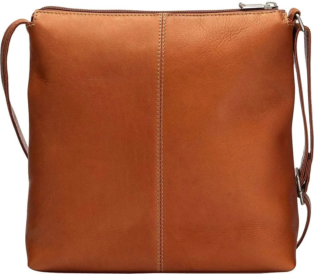 Le Donne Leather Ash Ridge Crossbody, Premium Full-Grain Colombian Vaquetta Leather Bag, 10.5"x10"x4"