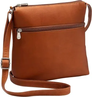 Le Donne Leather Ash Ridge Crossbody, Premium Full-Grain Colombian Vaquetta Leather Bag, 10.5"x10"x4"