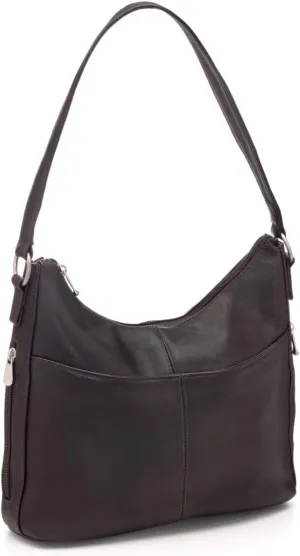 Le Donne Leather Bella Hobo Shoulder Bag, 12.5” x 10” x 2.5” – Antique Hardware