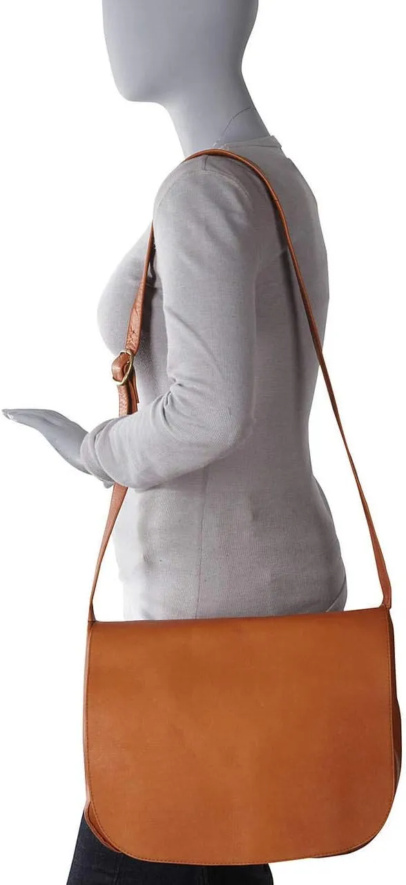 Le Donne Leather Full Flap Shoulder Bag - Colombian Vaquetta Leather Bag, 13.5”