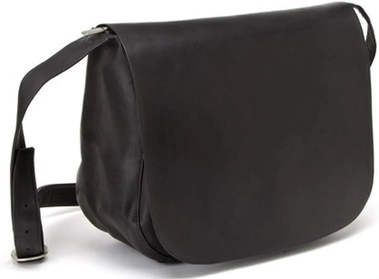 Le Donne Leather Full Flap Shoulder Bag - Colombian Vaquetta Leather Bag, 13.5”