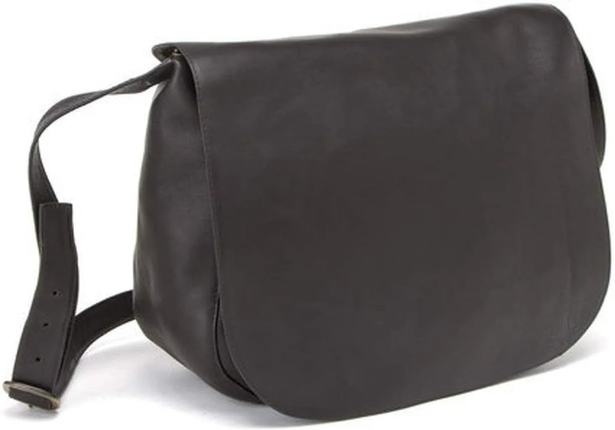 Le Donne Leather Full Flap Shoulder Bag - Colombian Vaquetta Leather Bag, 13.5”