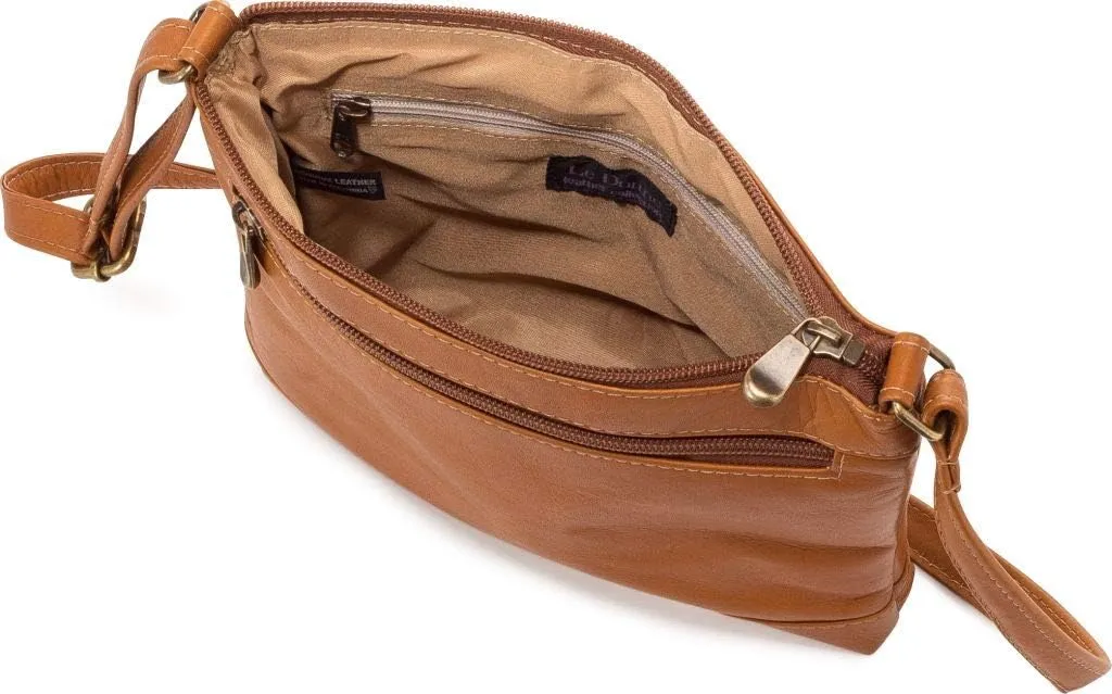 Le Donne Leather Savanna Crossbody Women's Purse Full Grain Colombian Leather Handbag Shoulder Bag Cross Body