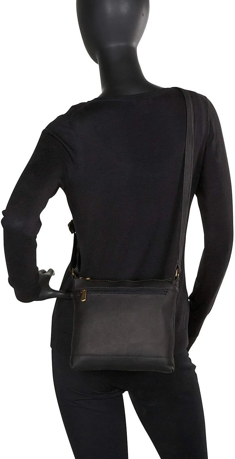 Le Donne Leather Savanna Crossbody Women's Purse Full Grain Colombian Leather Handbag Shoulder Bag Cross Body
