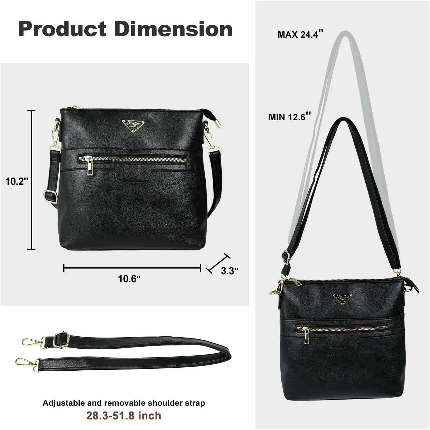 Leather Crossbody Bags for Women Medium Size, Trendy Soft Cross Body Bag for Woman 2024, Women's Crossbody Purses Travel