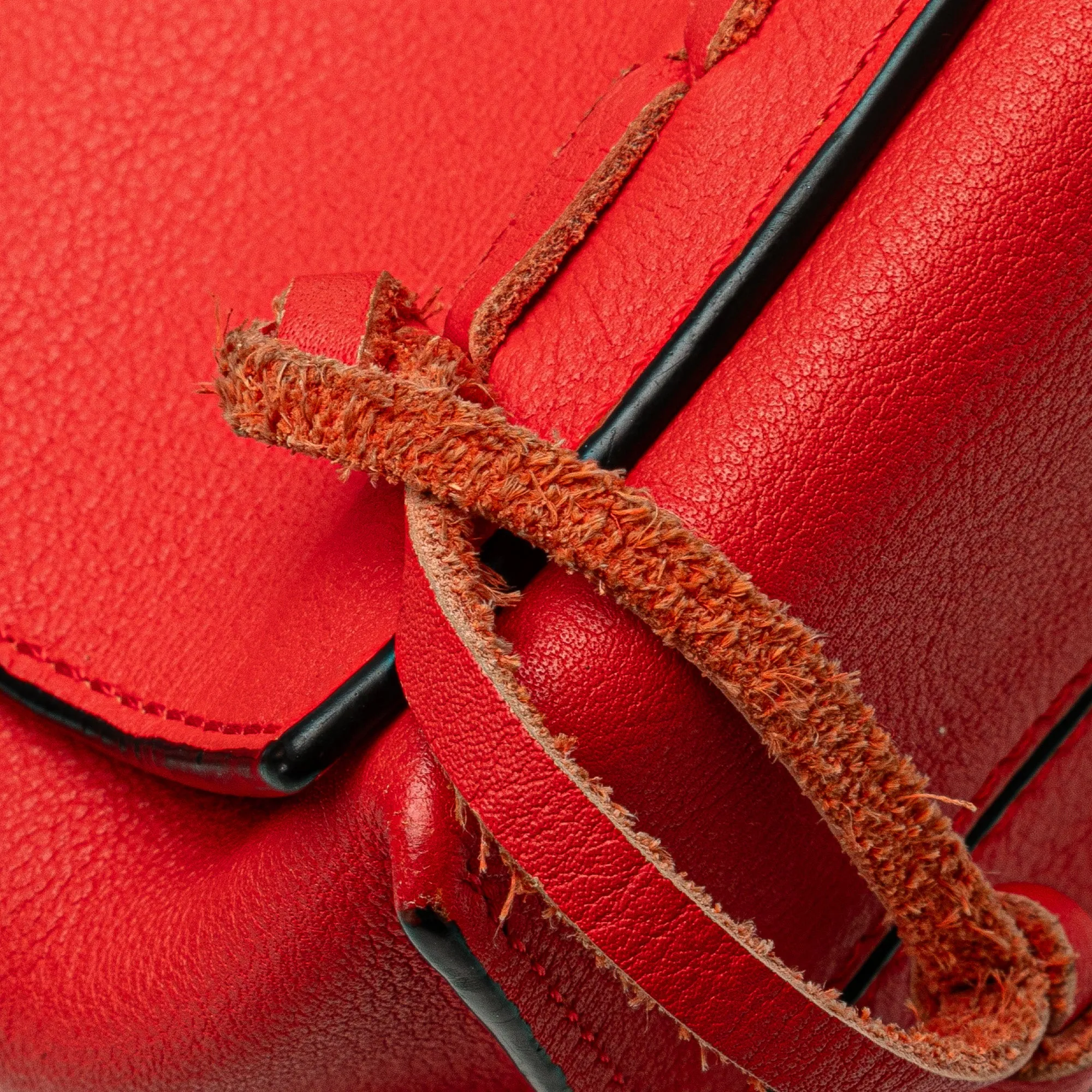 Leather Flamenco Knot Whipstitch Crossbody