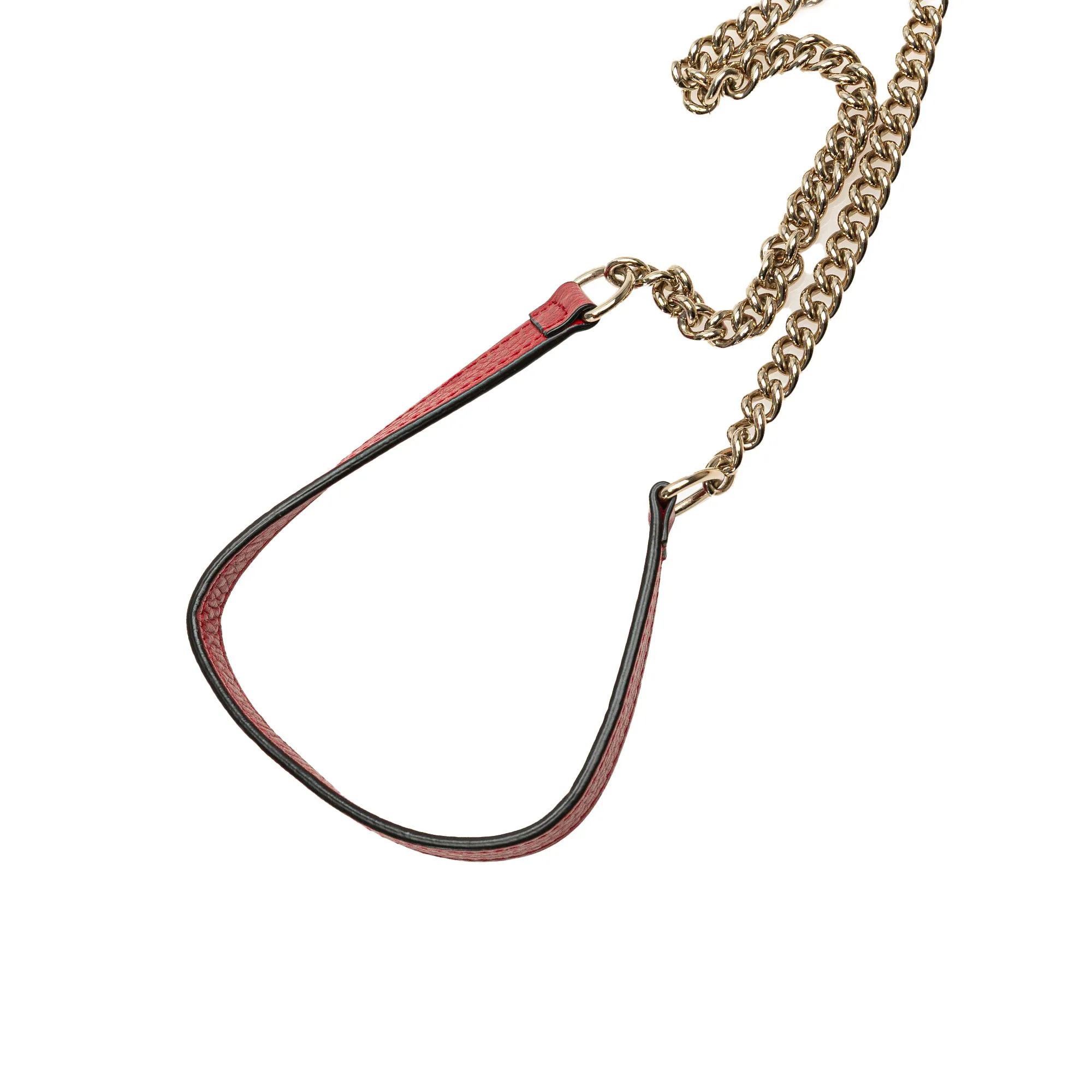 Leather Interlocking G Dollar Wallet on Chain