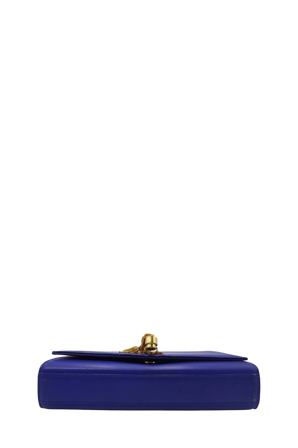 Leather Medium Kate Monogram Tassel Chain Bag with Tassel Blue