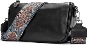 Leather Purse Crossbody Bag for Women: Genuine Leather Purses for Women Trendy - Small Shoulder Cross Body Bag