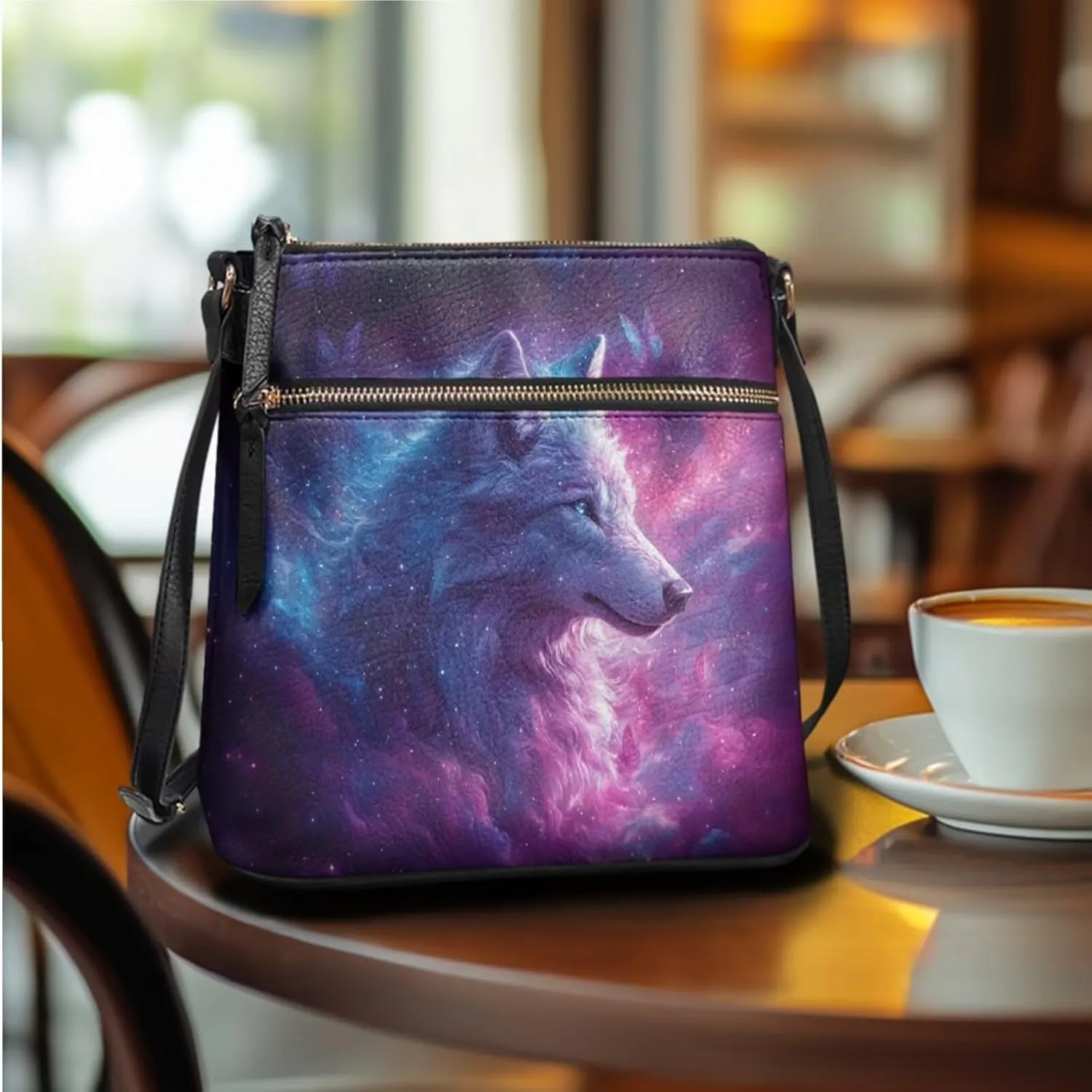 Leather Purses 2Pcs, Fashion Shoulder Bag with Belt Wallet Set of 2 Lightweight & Portable for Independence Day