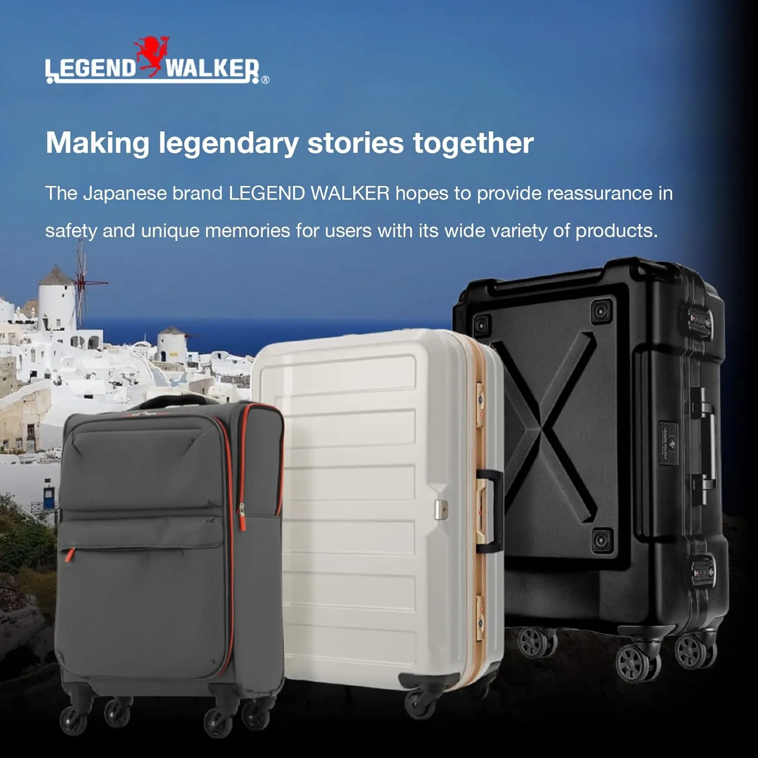 LEGEND WALKER SPATHA Hardside Expandable Luggage, Carry-On, 21-inch, White, 5109-46-WH