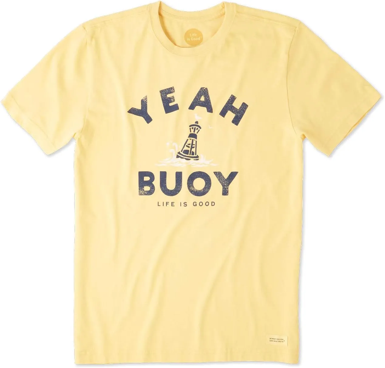 Life is Good Men's Crusher Tee Yeah Buoy, Darkest Blue
