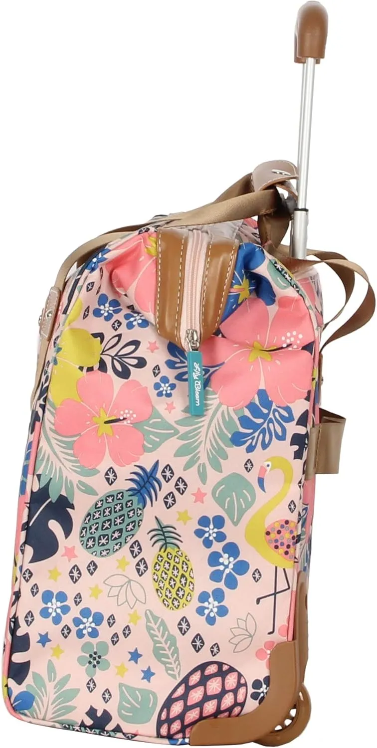 Lily Bloom Design Pattern Carry on Bag Wheeled Cabin Tote (Cabin Pink)