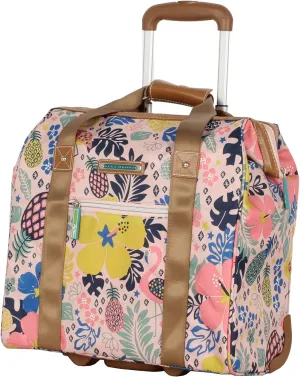 Lily Bloom Design Pattern Carry on Bag Wheeled Cabin Tote (Cabin Pink)