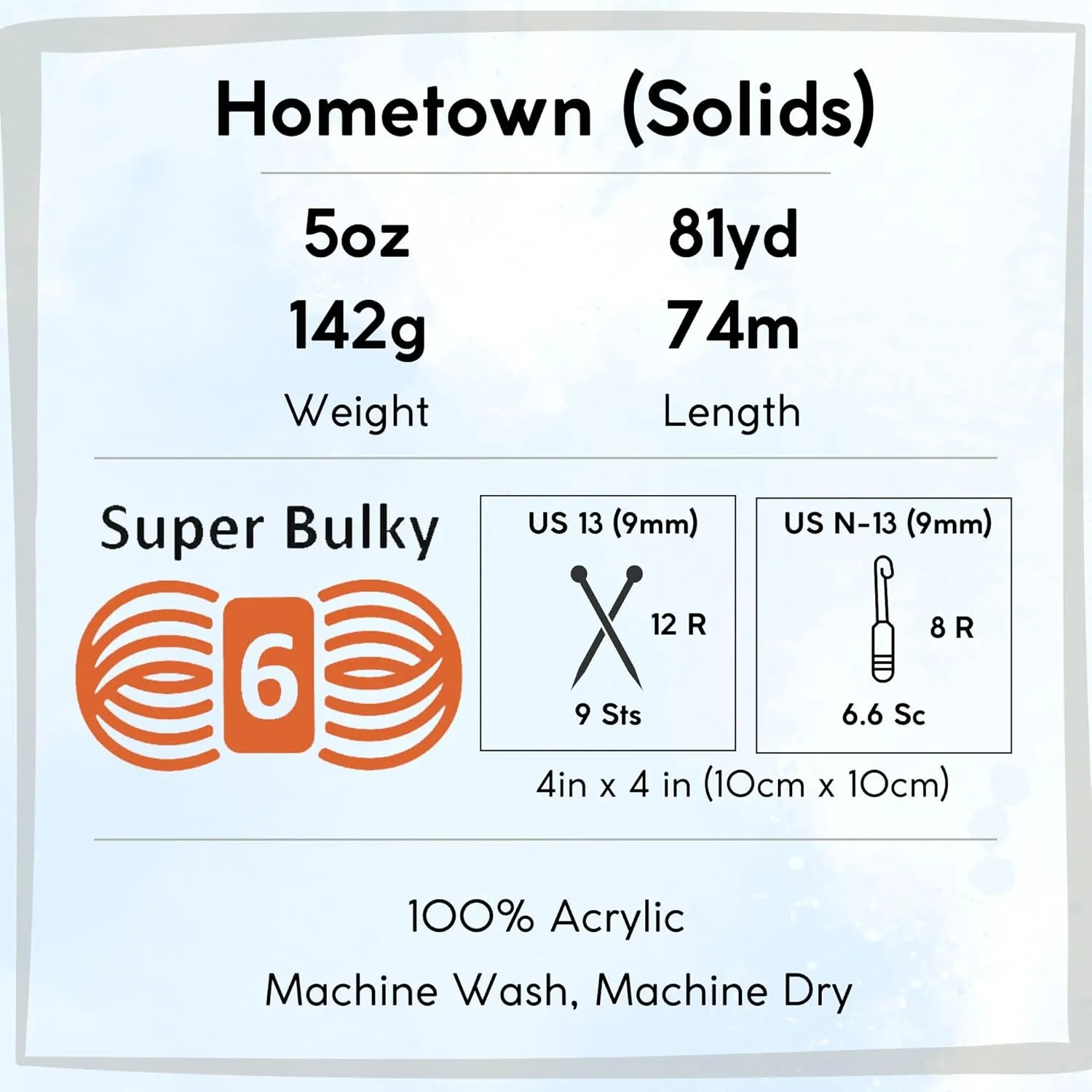 Lion Brand Hometown Bellefontaine Concrete 135-239 (3-Skeins - Same Dye Lot) #6 S Bulky Acrylic Yarn for Crocheting and Knitting with Project Bag