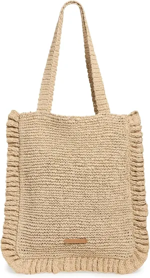 Loeffler Randall Women's Justine Crochet Ruffle Tote