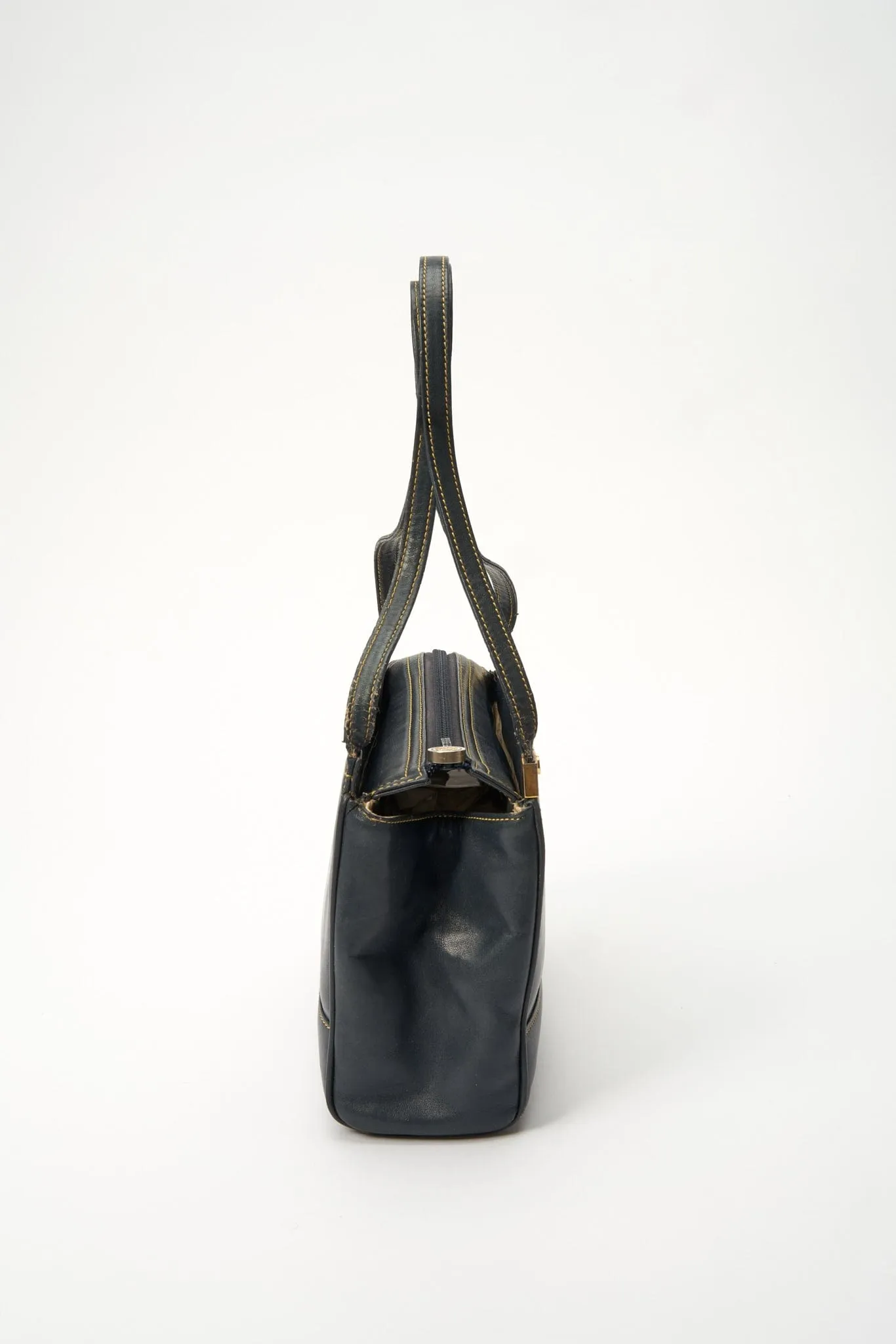 Loewe Anagram Navy Blue Leather Crossbody