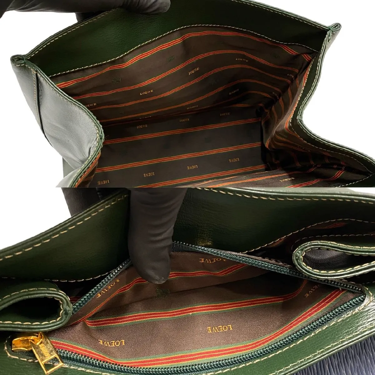 Loewe  Shoulder Bag Green Leather