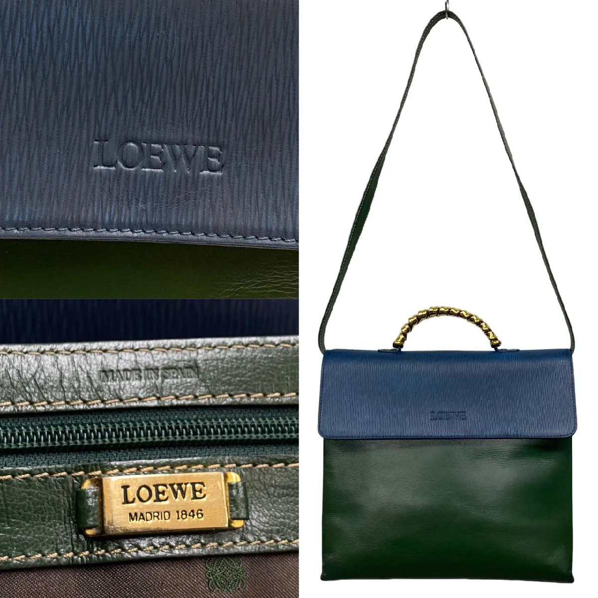 Loewe  Shoulder Bag Green Leather