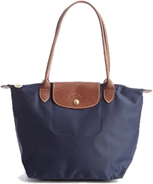 Longchamp Le Pliage Nylon Medium Shoulder Tote in Navy Blue