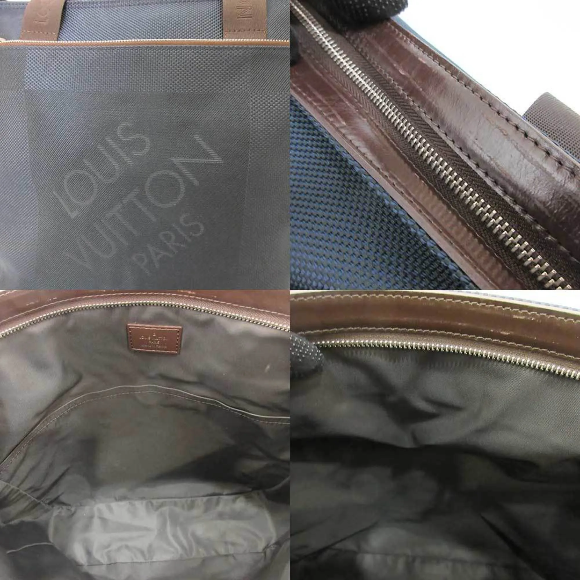 LOUIS VUITTON Bag Jongleur Blue Ocean Navy Tote Shoulder Crossbody 2way Men's Damierjean N48089 LOUISVUITTON