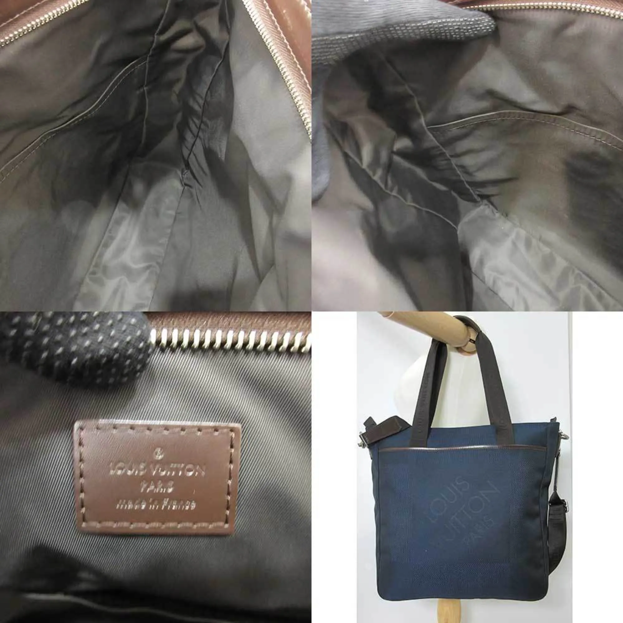 LOUIS VUITTON Bag Jongleur Blue Ocean Navy Tote Shoulder Crossbody 2way Men's Damierjean N48089 LOUISVUITTON