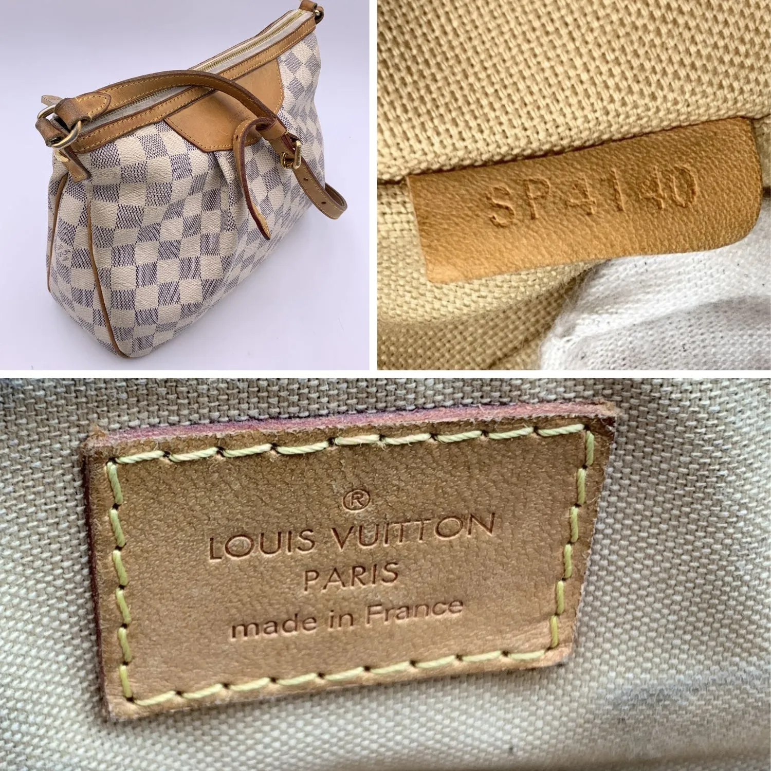 LOUIS VUITTON Damier Azur Canvas Siracusa Pm Shoulder Bag