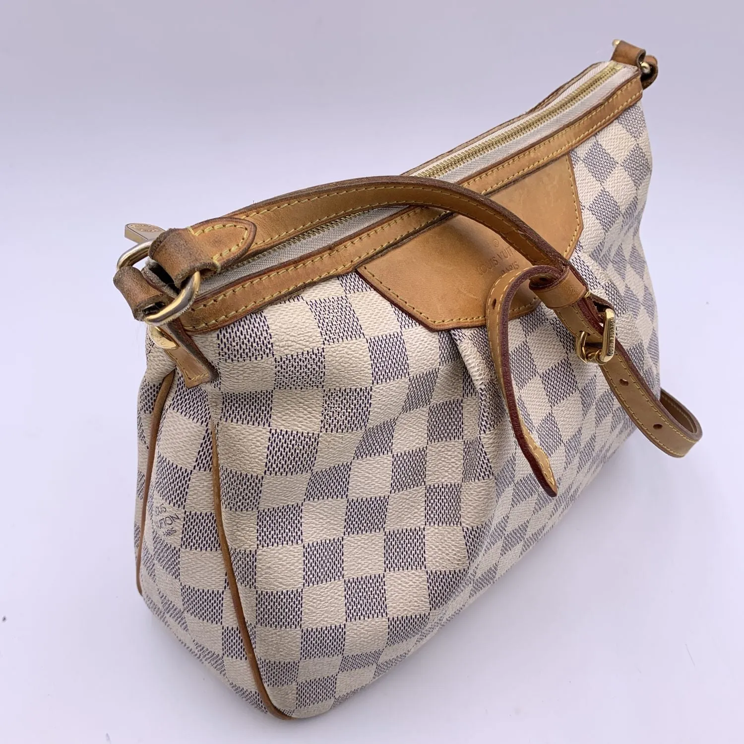 LOUIS VUITTON Damier Azur Canvas Siracusa Pm Shoulder Bag