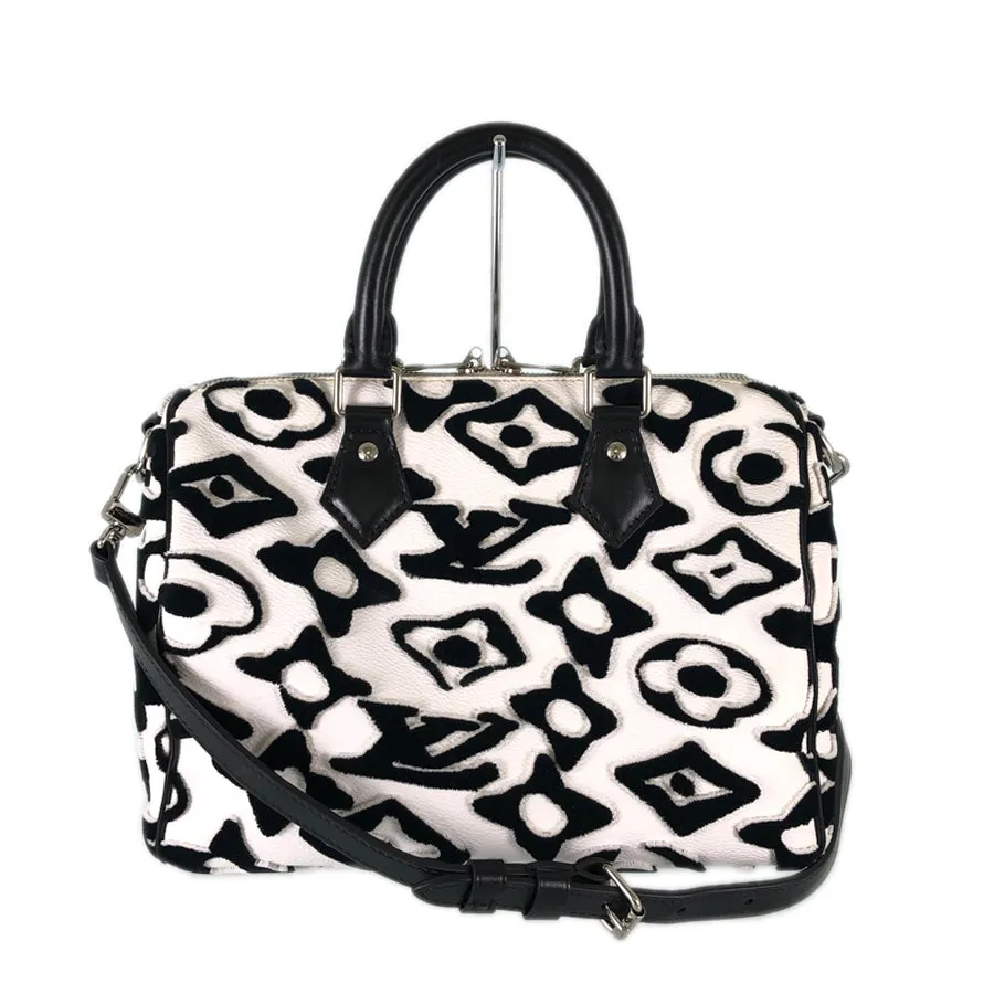 LOUIS VUITTON Monogram Tufted Speedy Bandouliere 25 LV × UF Urs Fisher Collaboration 2WAY Shoulder Handbag