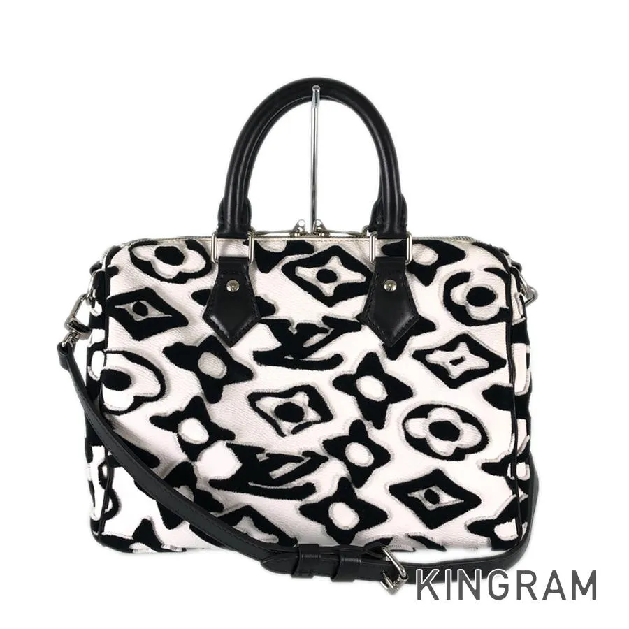 LOUIS VUITTON Monogram Tufted Speedy Bandouliere 25 LV × UF Urs Fisher Collaboration 2WAY Shoulder Handbag