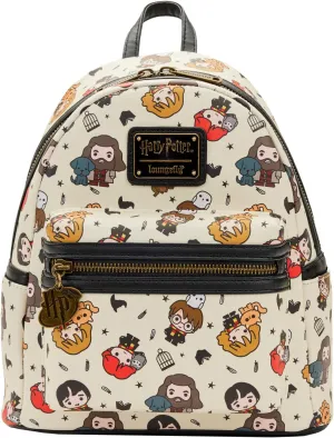 Loungefly Harry Potter Chibi Art All Over Print Womens Double Strap Shoulder Bag Purse