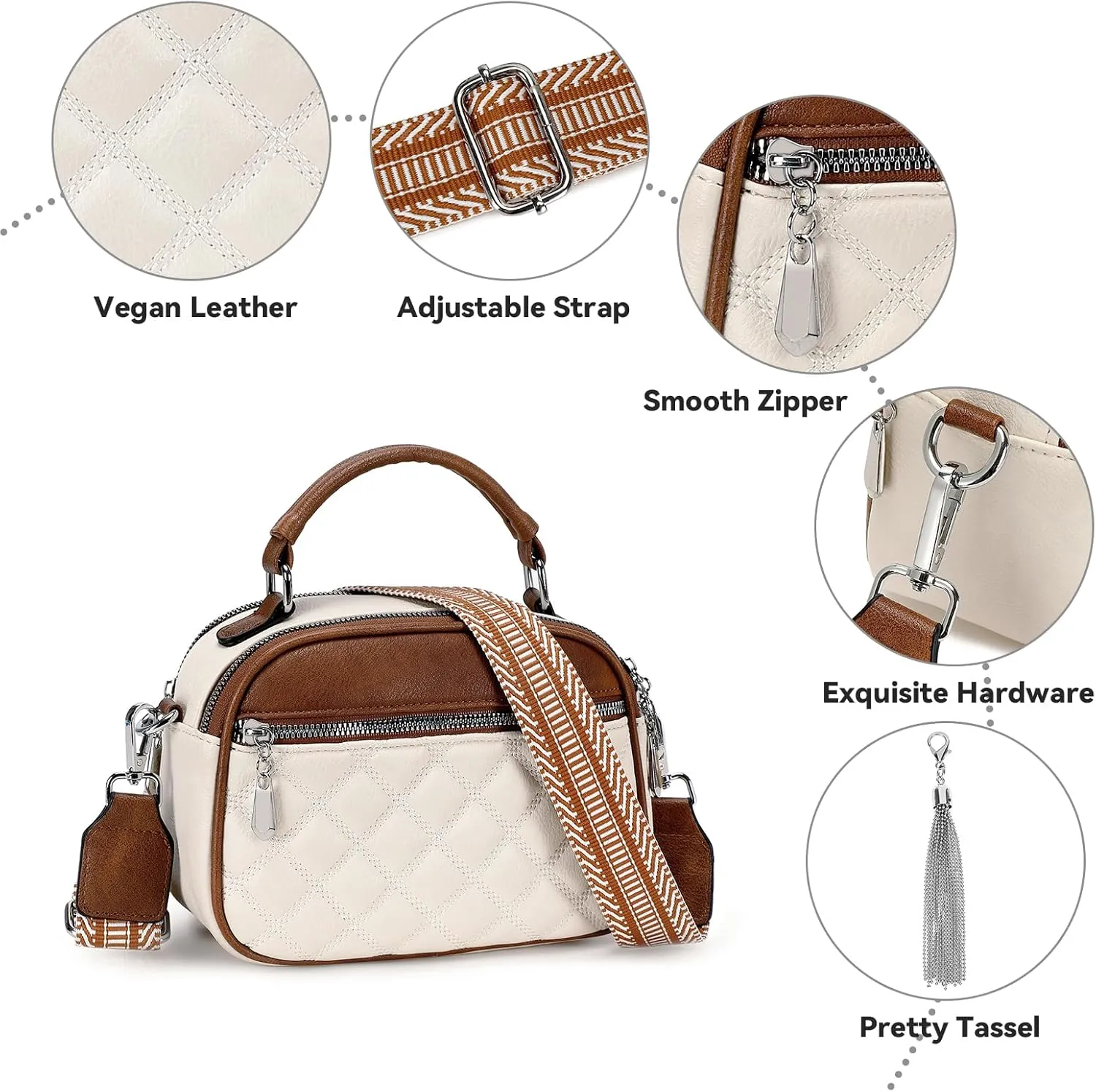 Love Deliver Crossbody Bags for Women Vegan Leather Shoulder Handbag Trendy Crossbody Purses with Adjustable Wide Strap