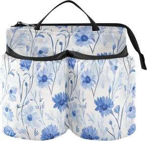 Luggage Cup Holder Travel Foldable Flower Beauty Summer Flowers Holder with Strap Travel Gifts for Airplane Travelers