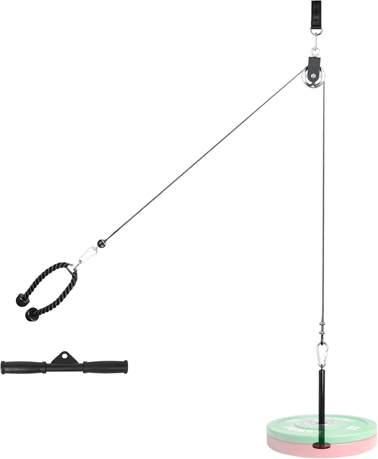 Luwint Fitness Pulley System, LAT Pulldown Squat Rack Attachments for DIY Home Gym Garage