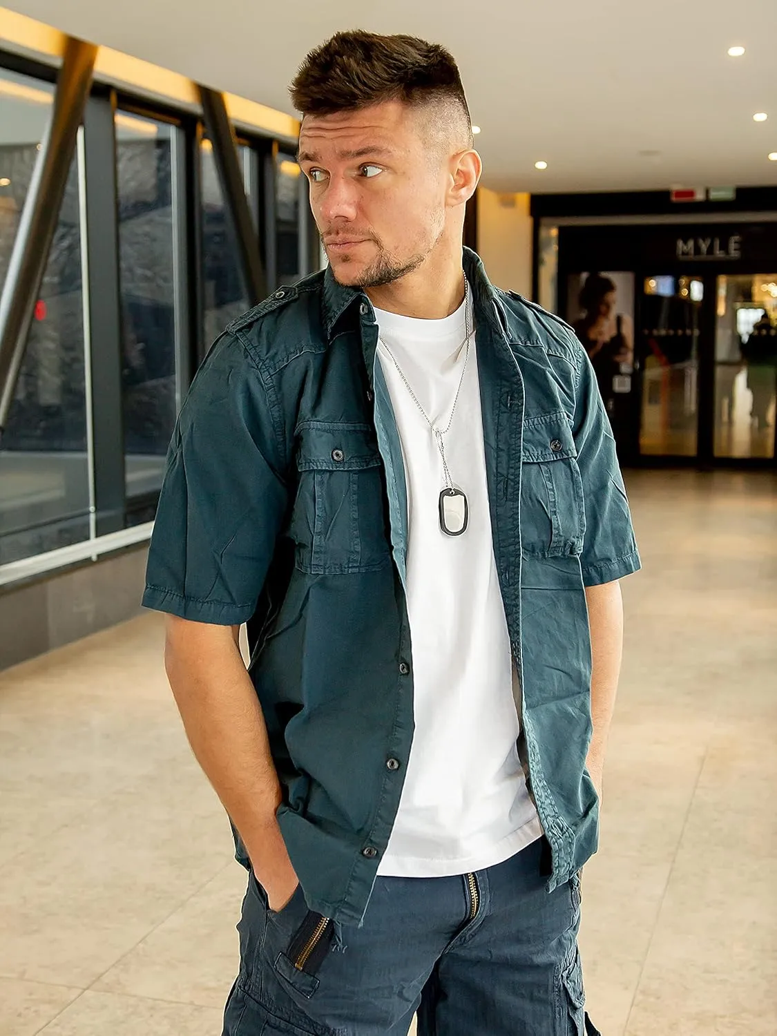 M65 Basic Shirt 1/2 Navy