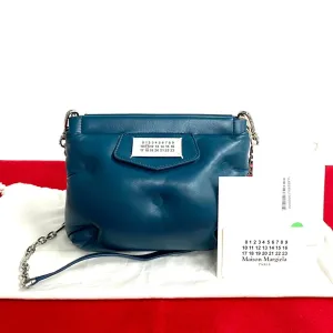 Maison Margiela  Shoulder Bag Blue Leather