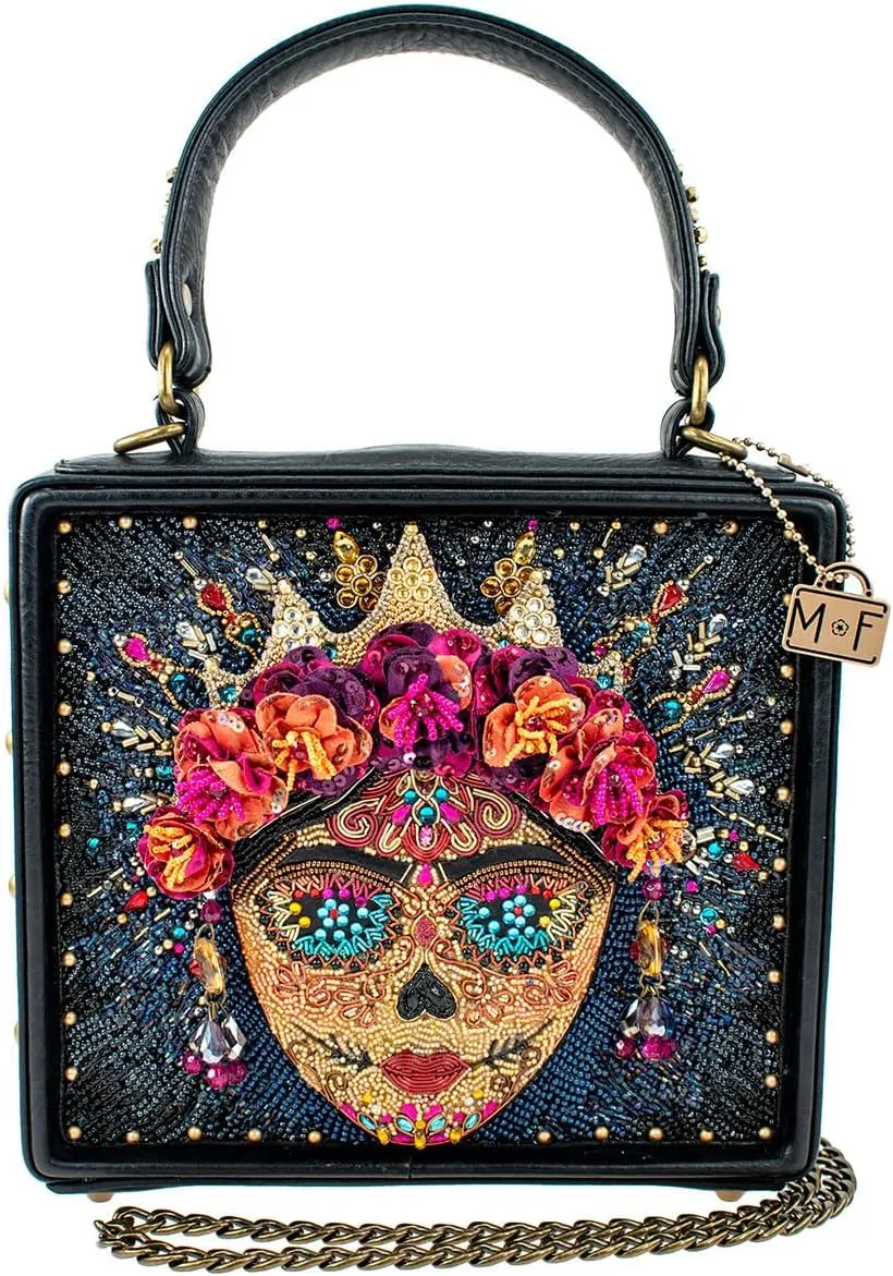 Mary Frances La Reina Top Handle Sugar Skull Handbag, Multicoloured