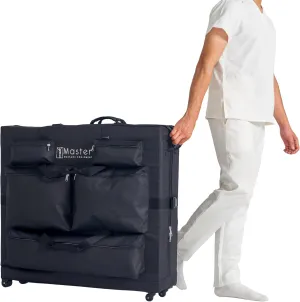 Master Massage Universal Wheeled Carrying Case for Massage Table, 5 Pockets Carrying Bag for Massage Table/Bed, Black