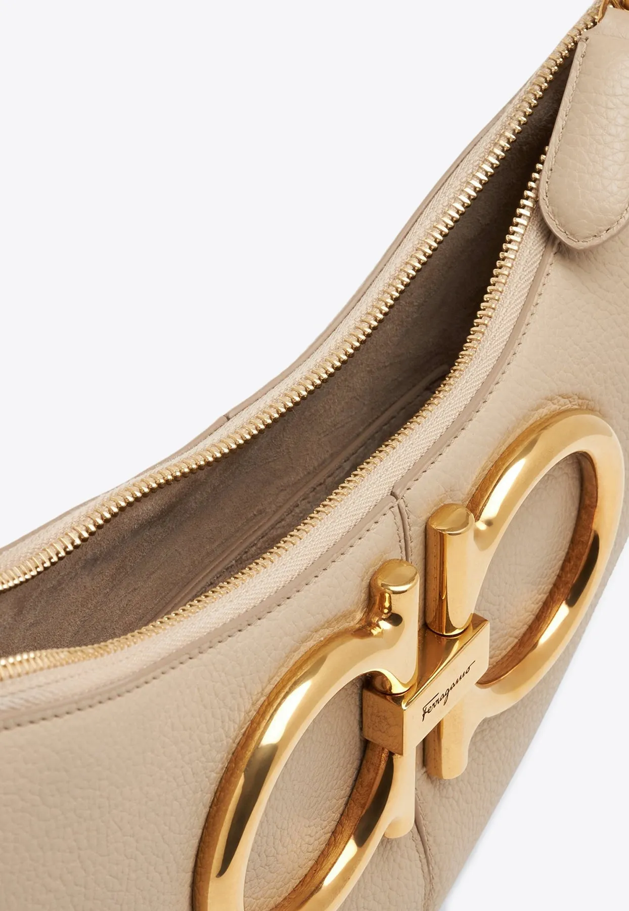 Maxi Gancini Leather Shoulder Bag