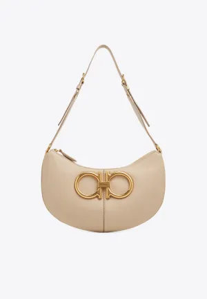 Maxi Gancini Leather Shoulder Bag