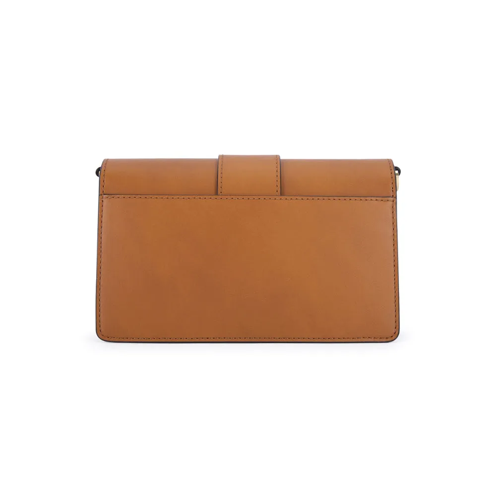 MCM Gretl Cubic Leather Crossbody Bag Cognac  Mini
