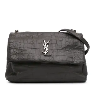 Medium Croc Embossed Calfskin Monogram West Hollywood Crossbody