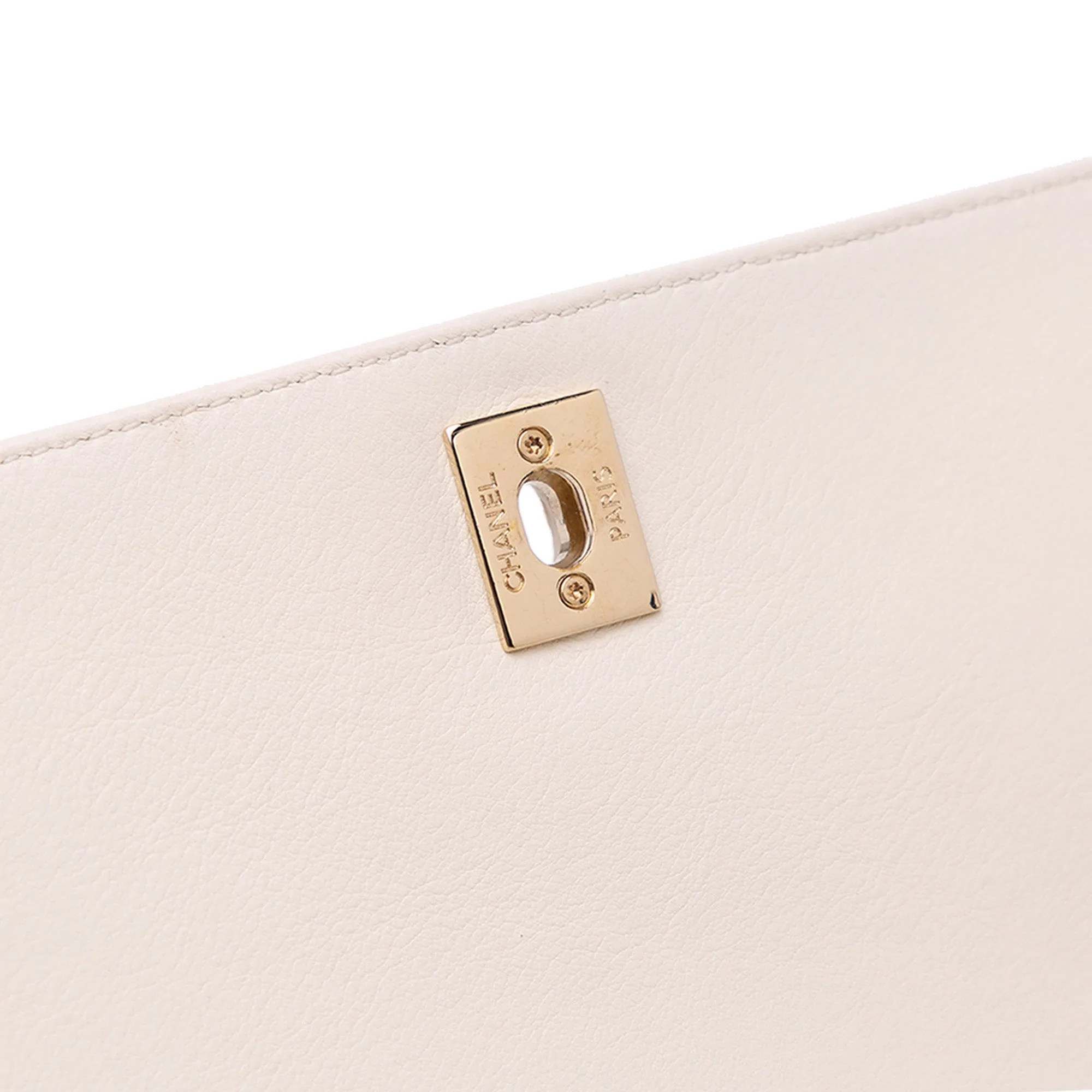 Medium Stitched Calfskin Covered CC Flap