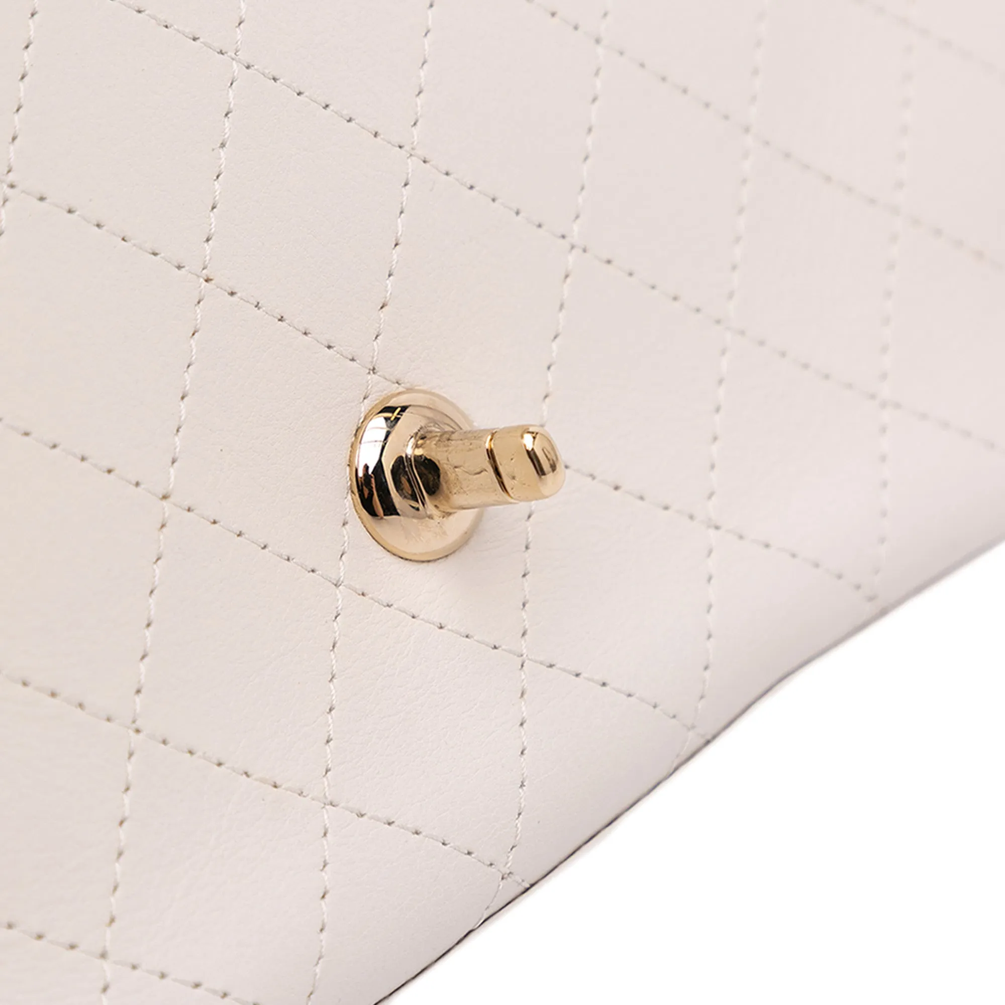 Medium Stitched Calfskin Covered CC Flap