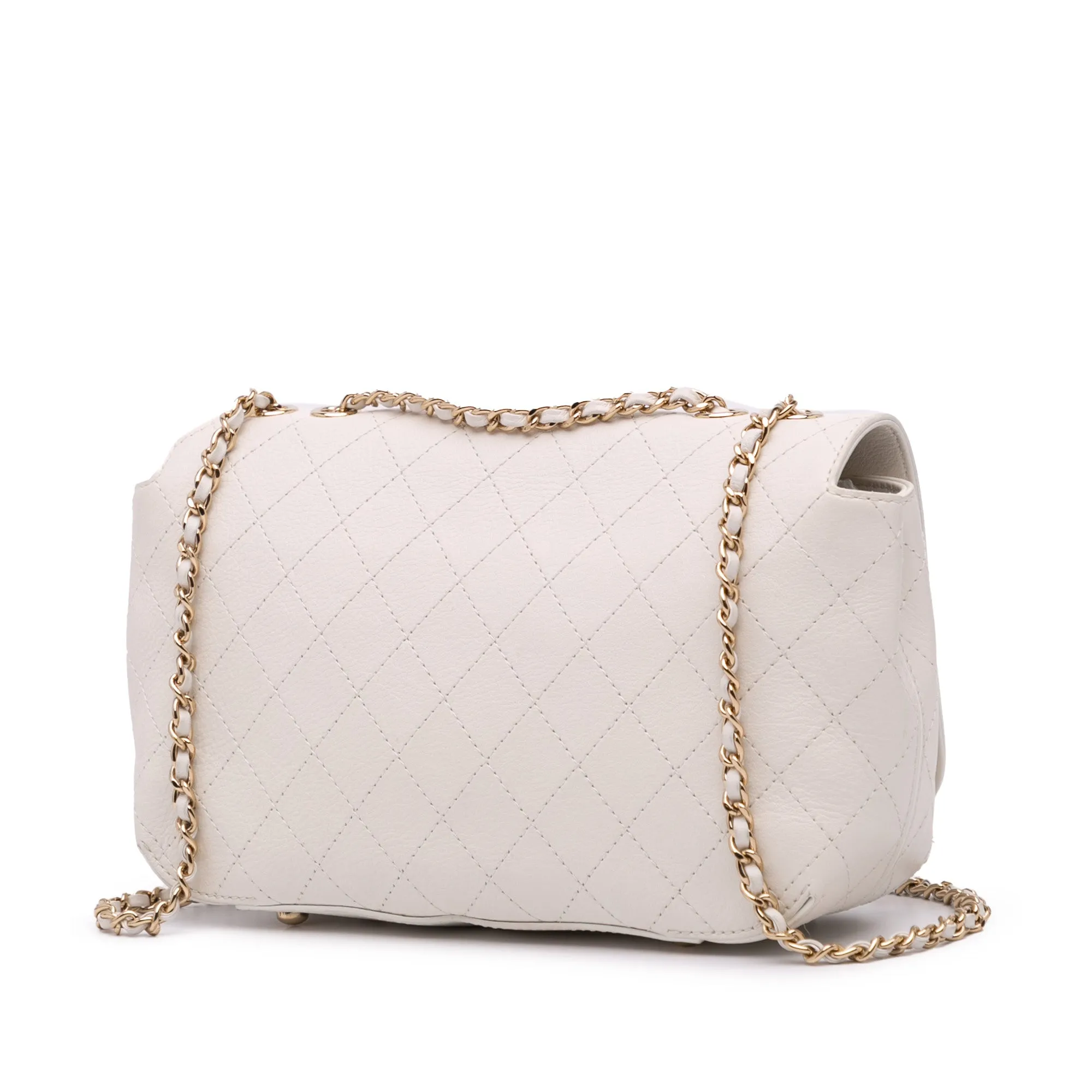 Medium Stitched Calfskin Covered CC Flap