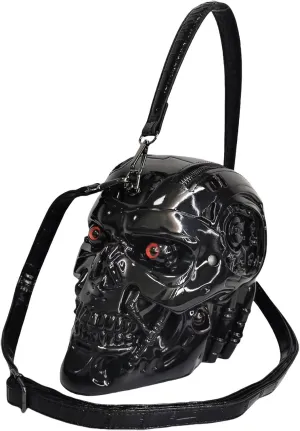 Men and Women Skull Shaped Handbag Crossbody Shoulder Bag PVC Weird Horror Gothic Halloween Skull Purse