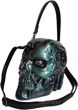 Men and Women Skull Shaped Handbag Crossbody Shoulder Bag PVC Weird Horror Gothic Halloween Skull Purse