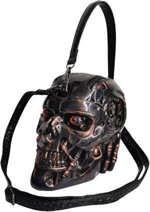 Men and Women Skull Shaped Handbag Crossbody Shoulder Bag PVC Weird Horror Gothic Halloween Skull Purse
