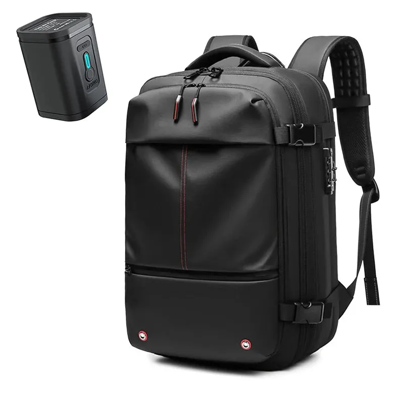 Men's 17-Inch Laptop Backpack with Vacuum Compression - Large Capacity Business and School Backpack for Outdoor Use